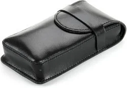 Buffalo Leather Cigar Case for 3 Cigars Black