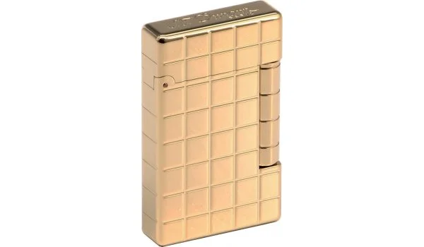 S.T Dupont Briquet Initial Quadrilage Finition Bronze Dore