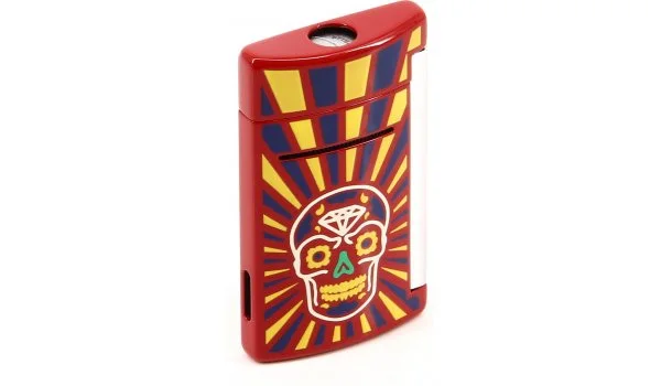 S.T. Dupont Miniet Lighter Dia De Los Muertos Red