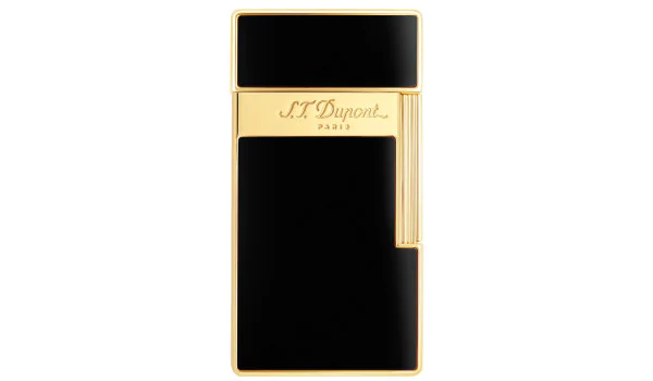 S.T. Dupont Biggy Lighter Black Lacquer Golden 025002