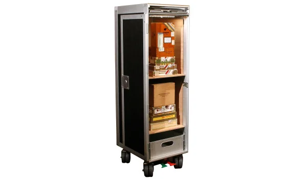 adorini Cigar Cabinet Trolley black