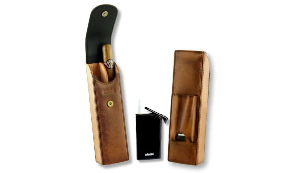 adorini Vintage case & Slim Jet lighter set